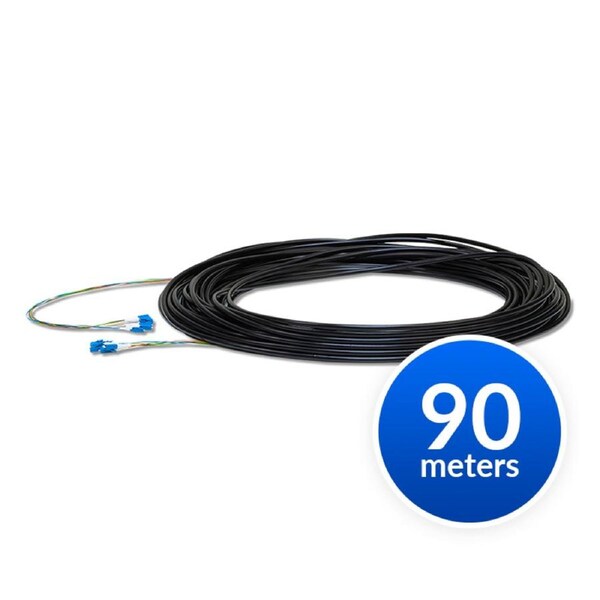 Ubiquiti Single-Mode Lightweight Fiber Cable, Lenth 90m, Outdoor-Rated, Kevlar Yarn For Added Tensile Strength, Weatherproof Tape, FC-SM-300