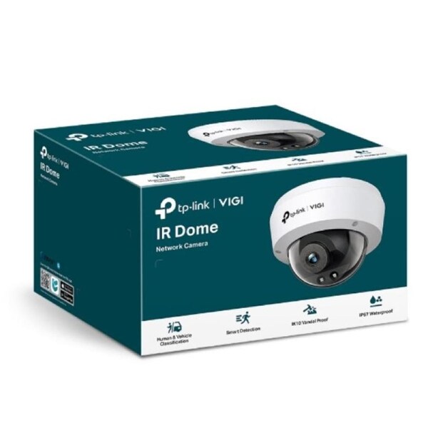 TP-Link VIGI 4MP C240I(4mm) IR Dome Network Camera, 4mm Lens, Smart Detection, 3YW VIGI C240I(4mm)