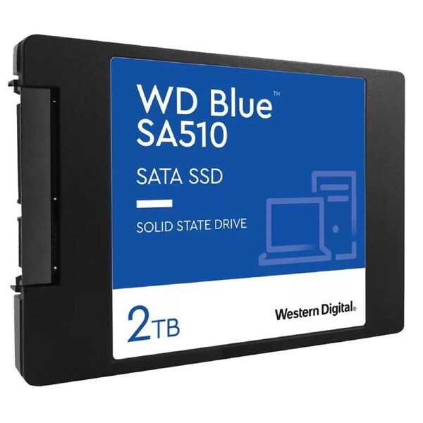 Western Digital WD 2TB Blue SA510 SATA SSD 2.5'/7mm Cased Read 560MB/s Write 520MB/s WDS200T3B0A 5-year Limited Warranty WDS200T3B0A-00C7K0