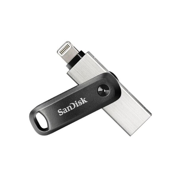 SanDisk 128G iXpand Flash Drive Go SDIx60N USB-A Lightning USB 3.0 Silver password-protect for iPhone iPad 1 yrs warranty SDIX60N-128G-GN6NE