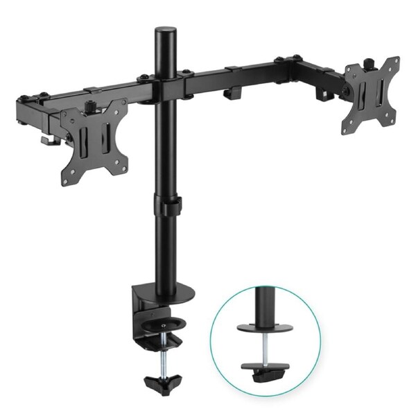 mbeat activiva ErgoLife Dual Monitor Screen Double Joint Monitor Arm Detachable VESA 360 Rotary Two Mounting Options Net Weight: 4.3kg ACA-BMA-DC01K