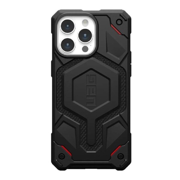 UAG Monarch Pro MagSafe Apple iPhone 15 Pro Max (6.7') Rugged Case - Kevlar Black (114222113940), 25ft. Drop Protection (7.6M), 10 Years Warranty 114222113940