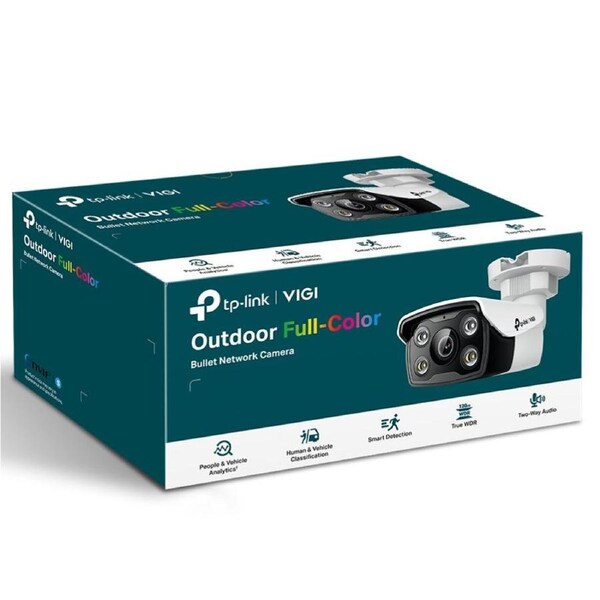 TP-Link VIGI 5MP C350(4mm) Full-Colour Bullet Network Camera, 4mm Lens, Two-Way Audio, Smart Detection, 3YW VIGI C350(4mm)