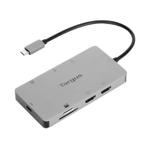 Targus USB-C Dual HDMI 4K Docking Station with 100W Power Delivery Pass-Thru 2xHDMI 2xUSB 3.2 1xSD 1xMicroSD 1xGigabit LAN DOCK423AU