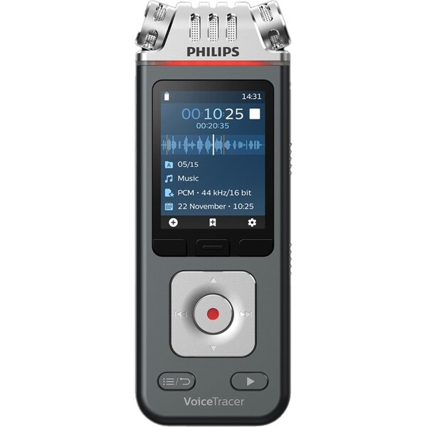 Philips DVT6115 24bit 96kHz 3-Microphone Digital Smart Voice Recorder 8gb