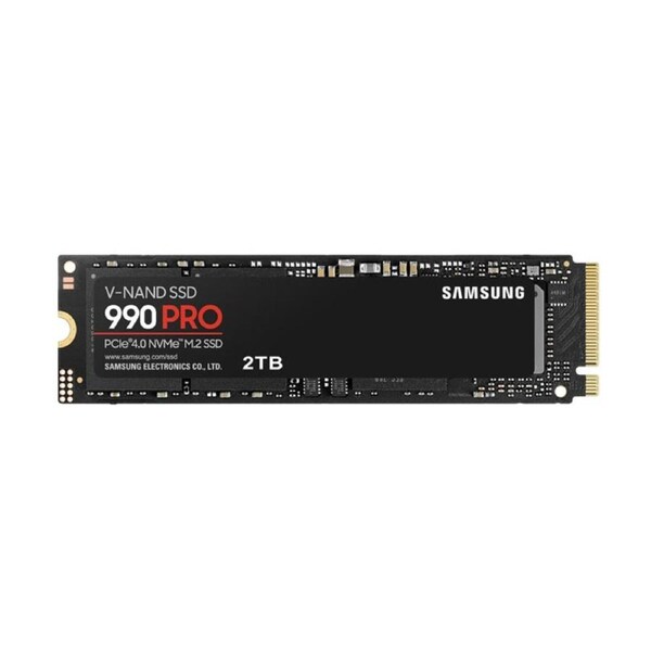 Samsung 990 Pro 2TB Gen4 NVMe SSD 7450MB/s 6900MB/s R/W 1550K/1200K IOPS 1200TBW 1.5M Hrs MTBF for PS5 5yrs Wty MZ-V9P2T0BW