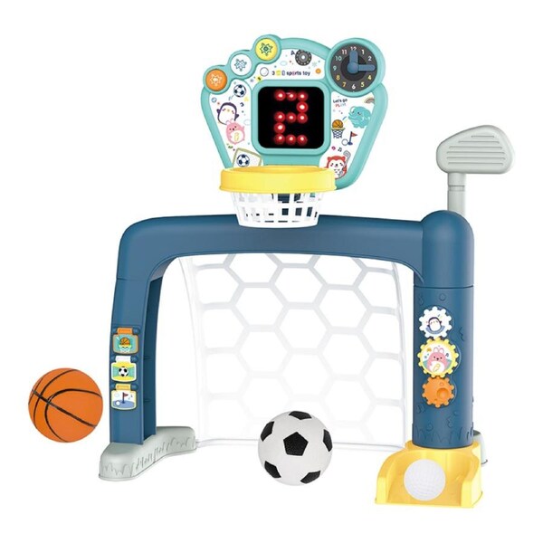 Lenoxx Kids 3-in-1 Sports Centre Basketball, Soccer & Golf Play Set