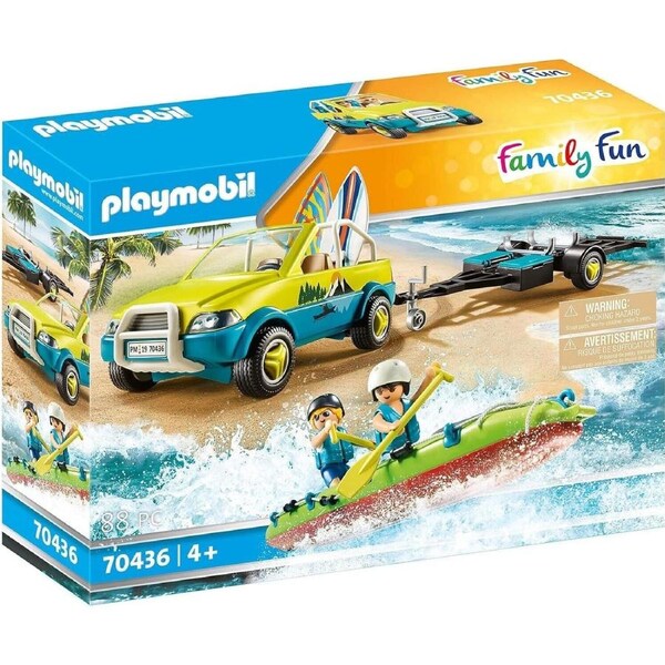Playmobil 70436 Family Fun Beach Car Trailer Water Boat Jockey Wheel Play Gift
