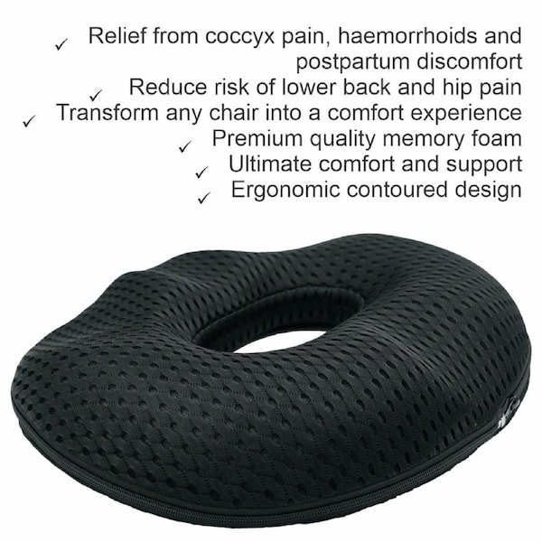 Bodyassist Mens Donut Seat Pillow & Large Hot/Cold Gel Pack