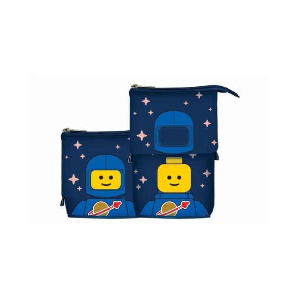 Lego Mini Figures Pencil Case Pop Up Spaceman Kids Activity Play Toy Blue 6y+