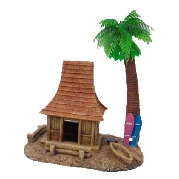 Aquatopia Hermit Crab House With Palm Tree Ornament (AQT96032)