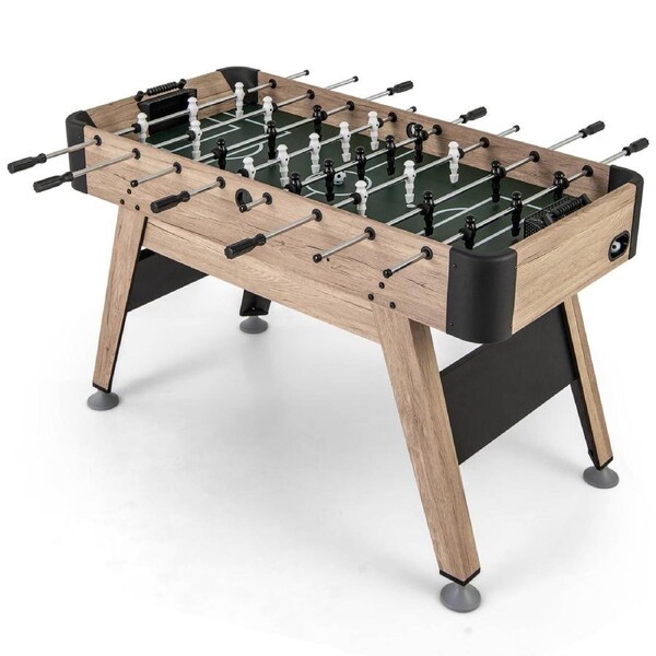 Costway Foosball Table Arcade Soccer Game Table w/2 Balls & 26 Players Game Rooms & Bars Natural