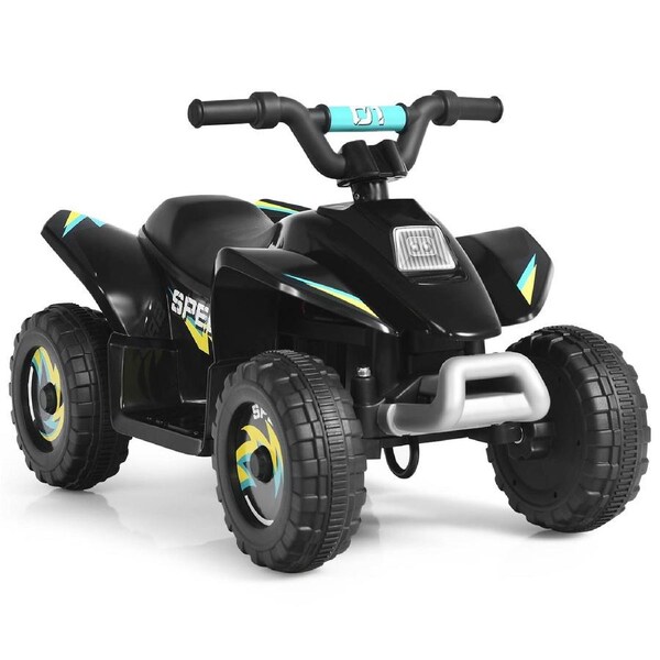 Costway Ride on ATV Toy 6V Battery Powered Quad Car Vehicle Motorized Vehicle Black