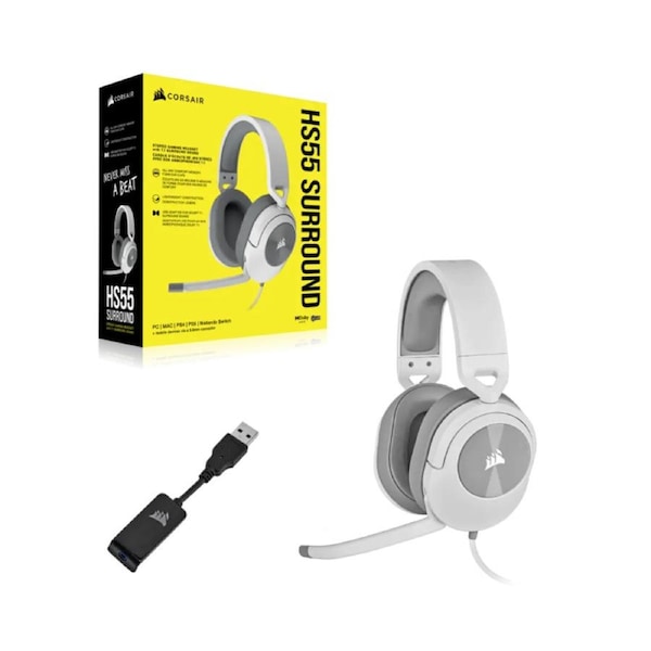 Corsair HS55 Surround Headset White - AP