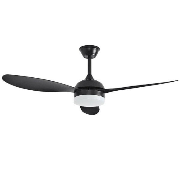 Krear 52" Ceiling Fan With Light ABS Blade Fans DC Motor Remote Control Black For Living Room