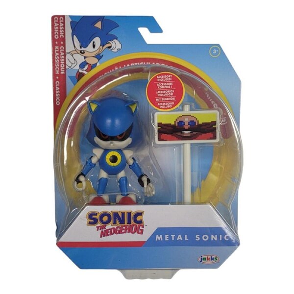 Sonic The Hedgehog 4 inch Articulated Figure With Accessory Classic Metal Sonic