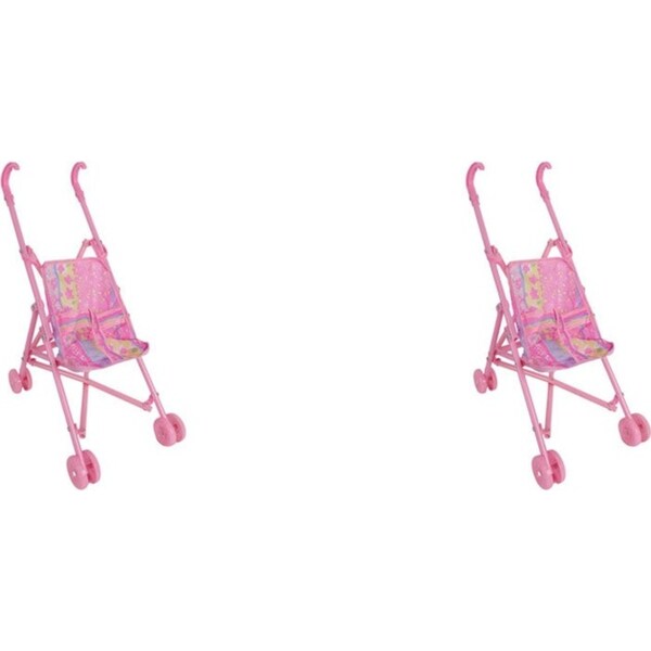 2x Razoo Doll Kids/Children Foldable Playful Pink Fun Push Toy Stroller 42x29cm