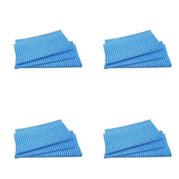 4x 20pc Ultimo Premium Cleaning Wipes Super Absorbent Heavy-Duty Blue 45x60cm