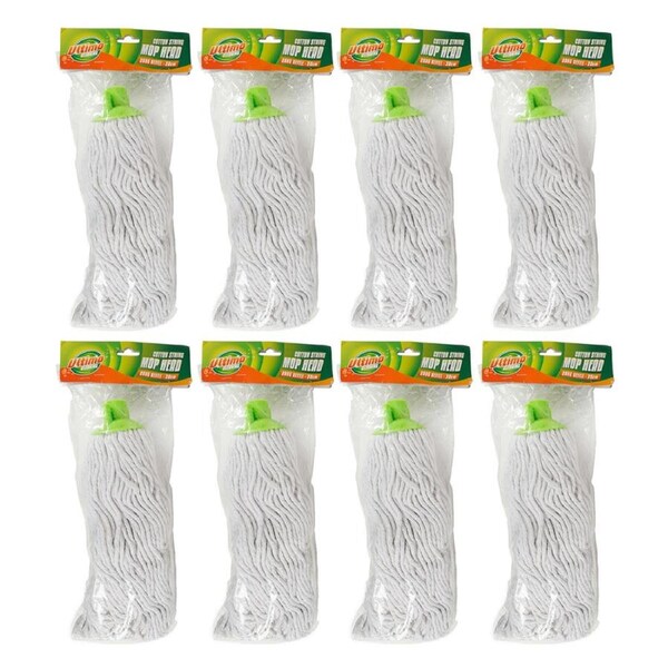 8x Ultimo Chenille Mop Extendable Any Surface Effective Cleaning GRN/GRY 10x29cm