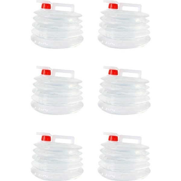 6x Wildtrak Expanda Water Carrier 5L Portable Design w/ Leak-Proof Cover 29x19cm