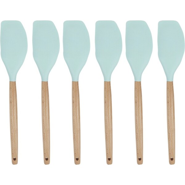 6x Urban Kitchen Silicone Spatula Mint Green 32x6.5cm Flexible & Heat Resistant