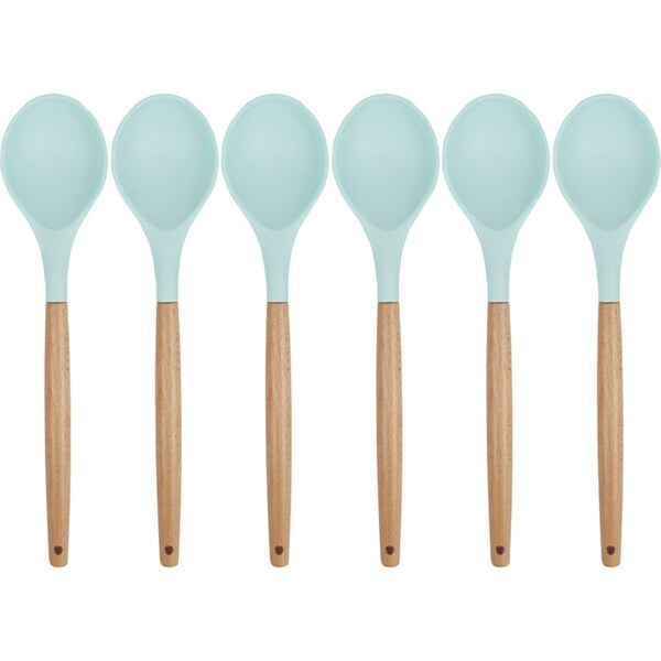 6x Urban Kitchen Silicone Spoon Mint Green 32x7cm Versatile & Heat Resistant
