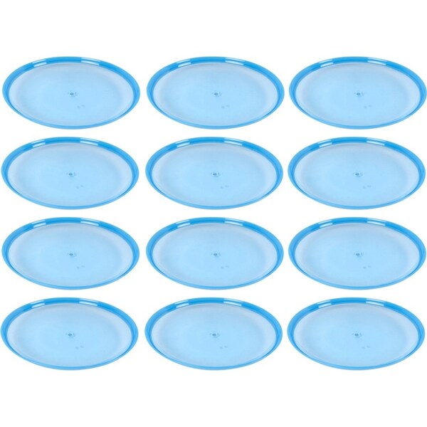 12x Urban Kitchen Large Plate 2-Tone Stylish Design Serving & Dining 27cm Blue