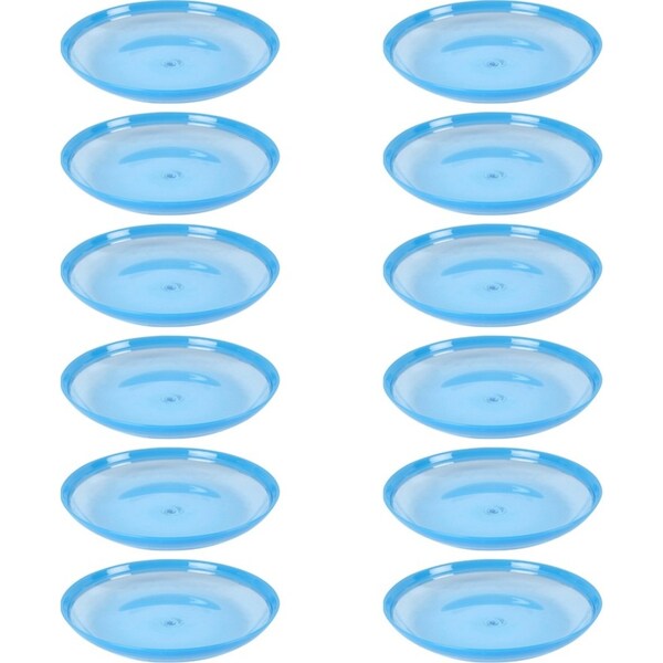 12x Urban Kitchen Small Plate 2-Tone Functional Serving & Snacks 20cm Blue