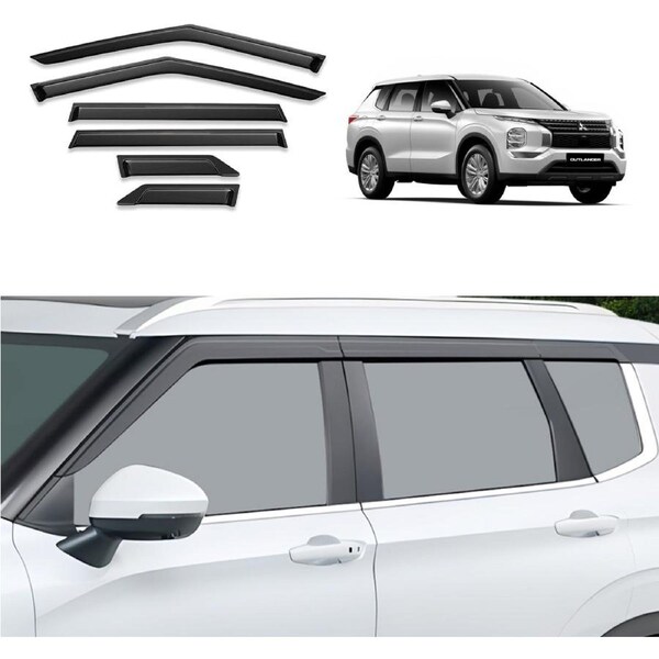 6pcs Weather Shields Window Visors Weathershield For Mitsubishi Outlander ZM 2021 - 2024