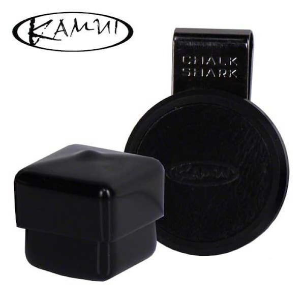 Kamui Round Black Pool Snooker Billiard Magnetic Belt Clip Chalk and Holder