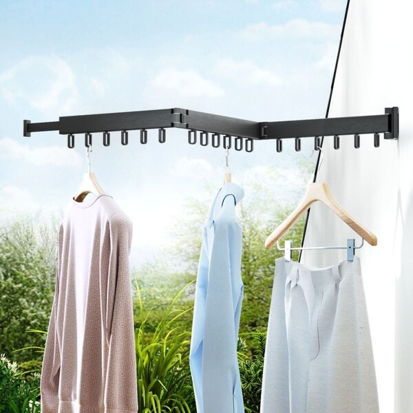 126CM Artiss Clothes Rack Airer Drying Tri-Folding Hanger