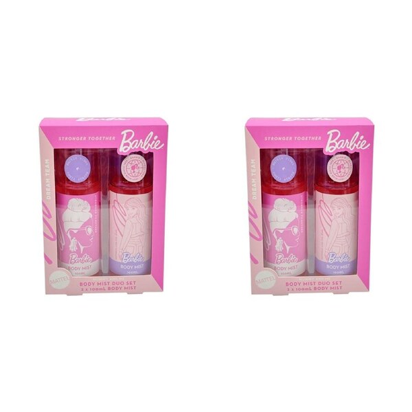 2x 2pc Barbie Mummy & Me Range Childrens Body Mist Perfume Duo Set 100ml 6y+