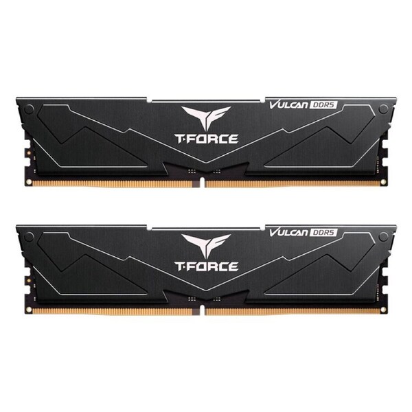 Team T-Force Vulcan DDR5 16GB Kit 8GB x 2 Memory Black 5600 MHz, Non-ECC [FLBD516G5600HC40BDC01]