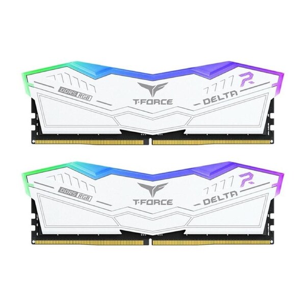 [FF4D564G6000HC38ADC01] Team T-Force Delta RGB White 64GB(2x32GB) DDR5 Memory, 6000MHz, 64 GB, 1.35V