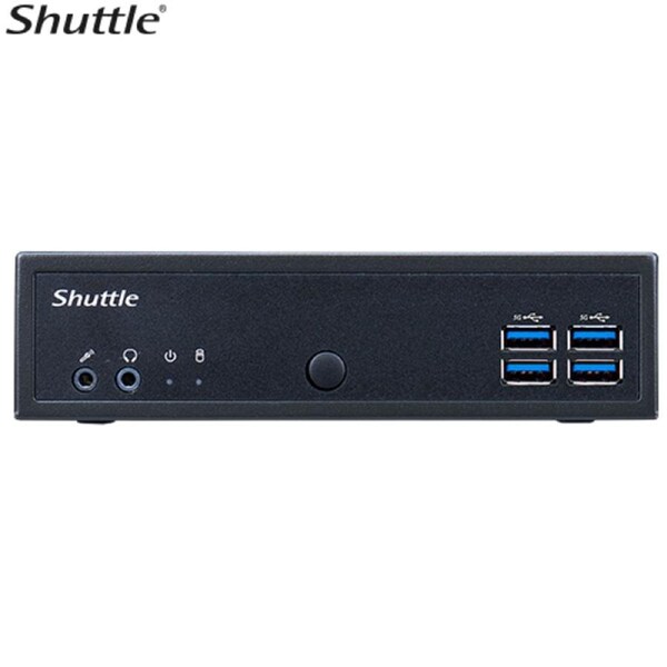 Shuttle DL30N Slim Mini PC 1L Barebone - Intel Processor N100, Fan-less, LAN, RS232/RS422/RS485, HDMI, DP, VGA, Vesa Mount, 65W Adapter DL30N N100