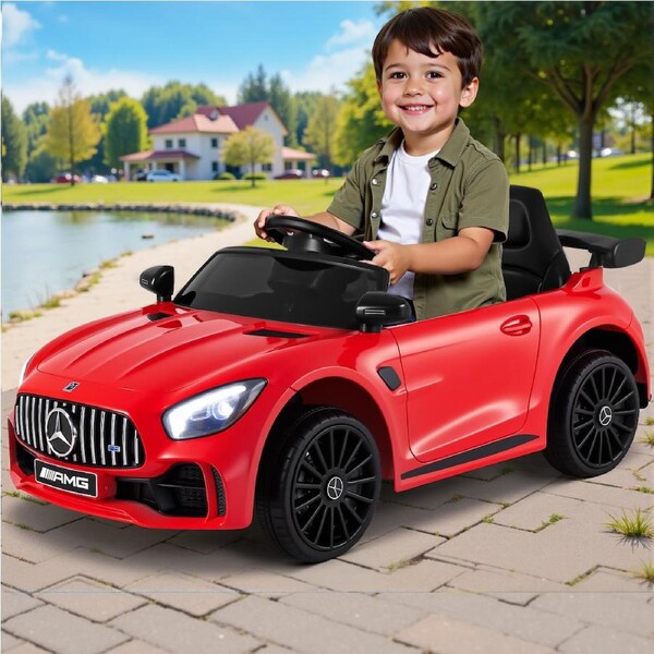 Kids Ride On Car Mercedes-Benz AMG GTR Electric Toy Cars 12V Red