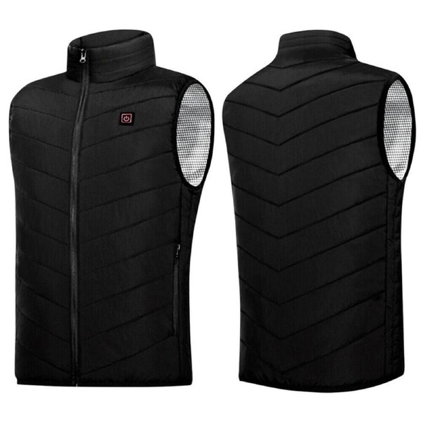 Electric Vest Heated Jacket USB Thermal Warm Heat Pad Winter Body Warmer Unisex M