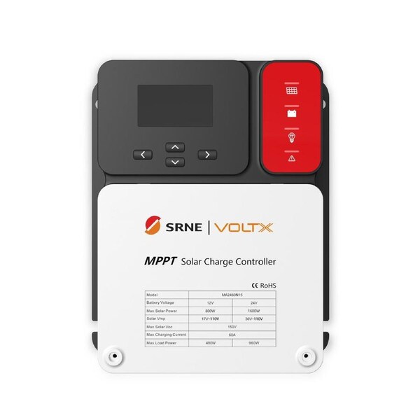 SRNE VoltX 12V 60A MPPT Solar Charge Controller LCD