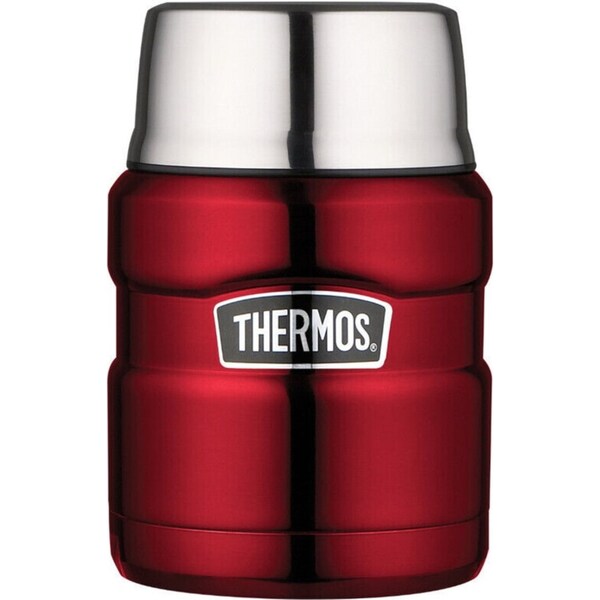 Thermos 470ml Stainless King Vacuum Insulated Food Jar - Red