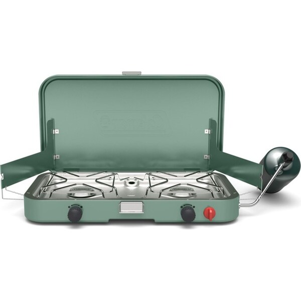 Coleman Stove Cascade 222 2 Burner Outdoor Camping Equipment 63 x 37cm Green