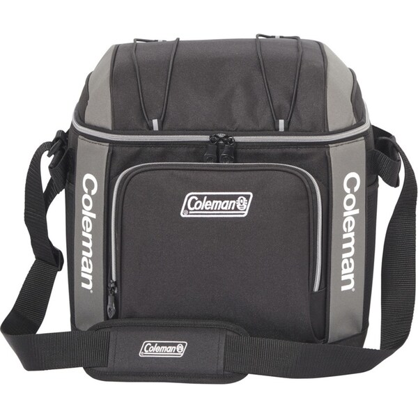 Coleman Plastic Cooler 30 Can Soft Cooler Black Outdoor Camping 30L Black/Grey