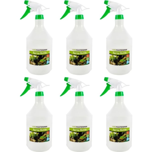6x Yard Master Spray Bottle 1L Premium Sure Shot Outdoor Camping Green/White