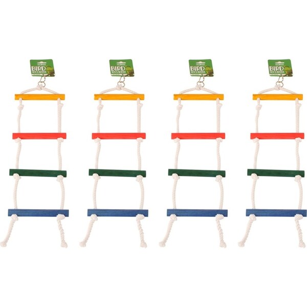 4x Pro Pet Max Bird Toy Ladder Interactive Play Toy Outdoor Camping Gear 58x15cm