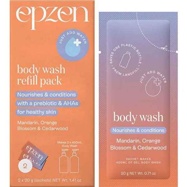 Epzen Body Wash Refill Pack Mandarin OrangeBlossom & Cedarwood 2pk