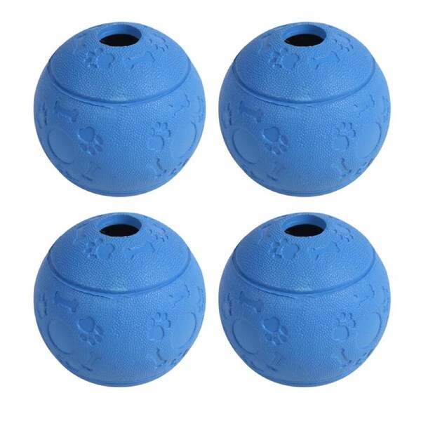 4x Pro Pet Max Pet Rubber Interactive Play Fun Toy Blue Resilient and Fun 8cm