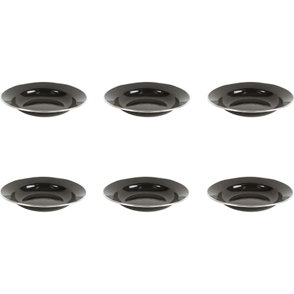 6x Wildtrak Premium Enamel Soup Plate Glassware Dining Outdoor Camping 22x22x4cm