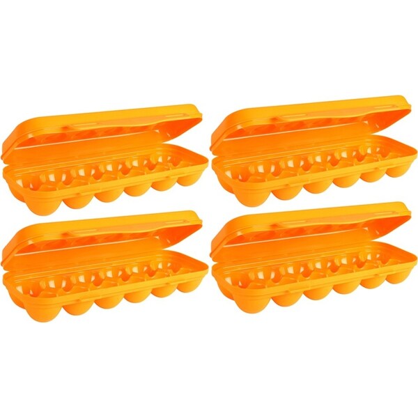 4x Wildtrak Egg Storage Container Holds 12 Eggs for Camping Cookware 30x11cm