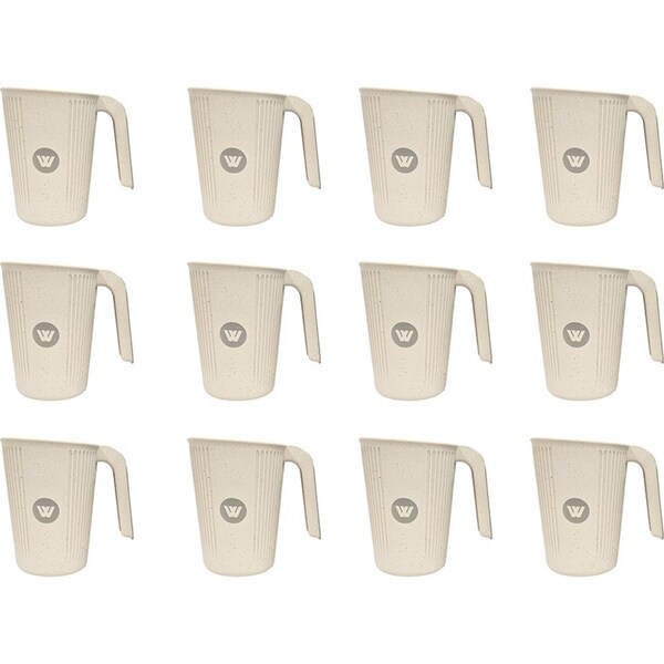 12x 2pc Wildtrak Wheat Straw Cup Assorted Outdoor Tableware Camping/Hiking