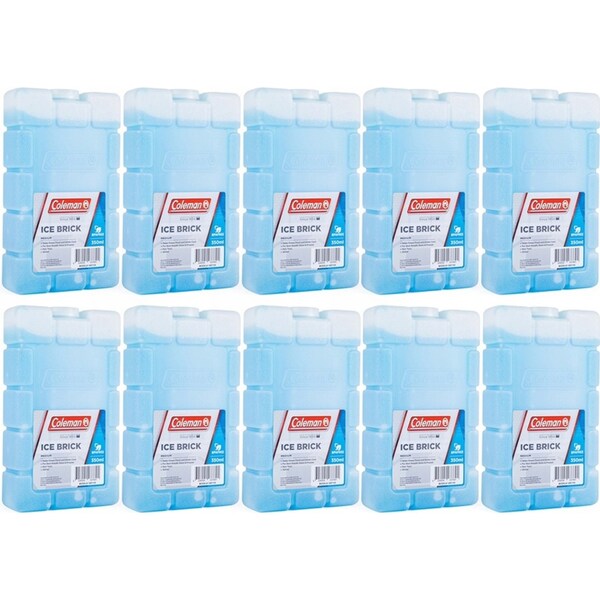 10x Coleman Ice Brick Portable Cooler Outdoor Camping/Hiking Equipment Blue