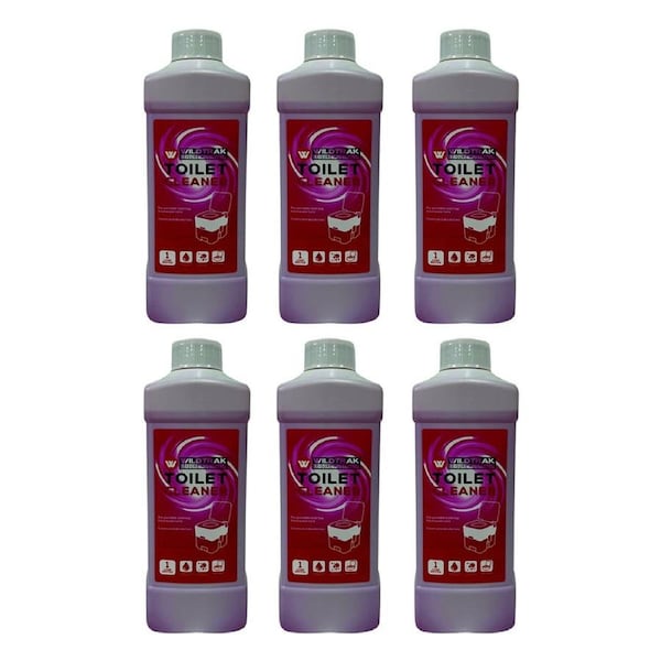 6x Wildtrak Toilet Top Tank Sanitiser/Cleaner 1L Outdoor Camping Equipment
